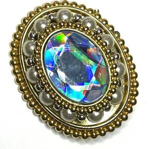 2" Blue Brooch